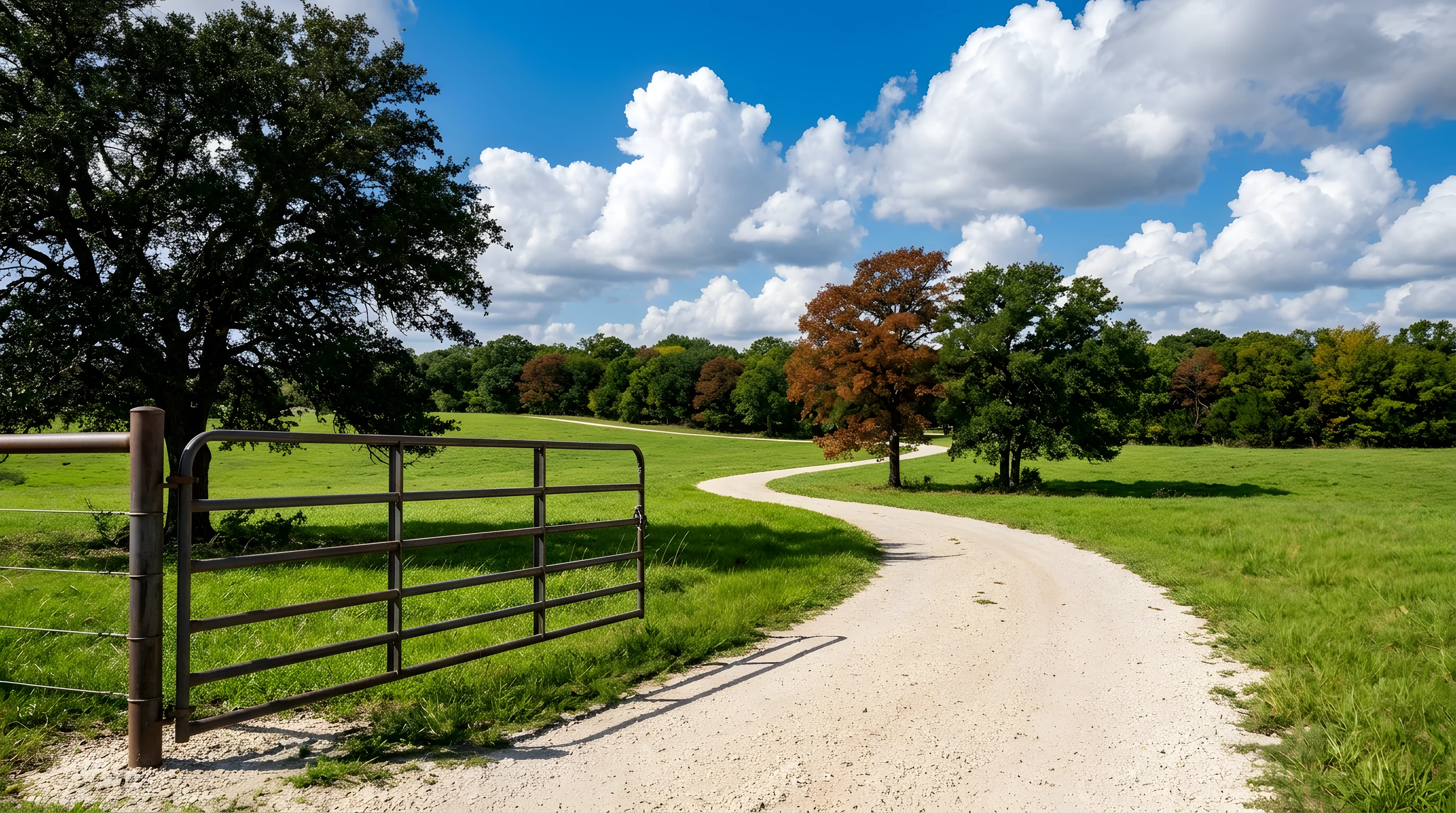 The Home Place gate and caliche road.